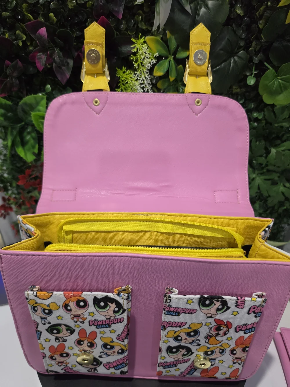 New Powerpuff Girls Pink Kids Satchel Bag with Matching Wallet